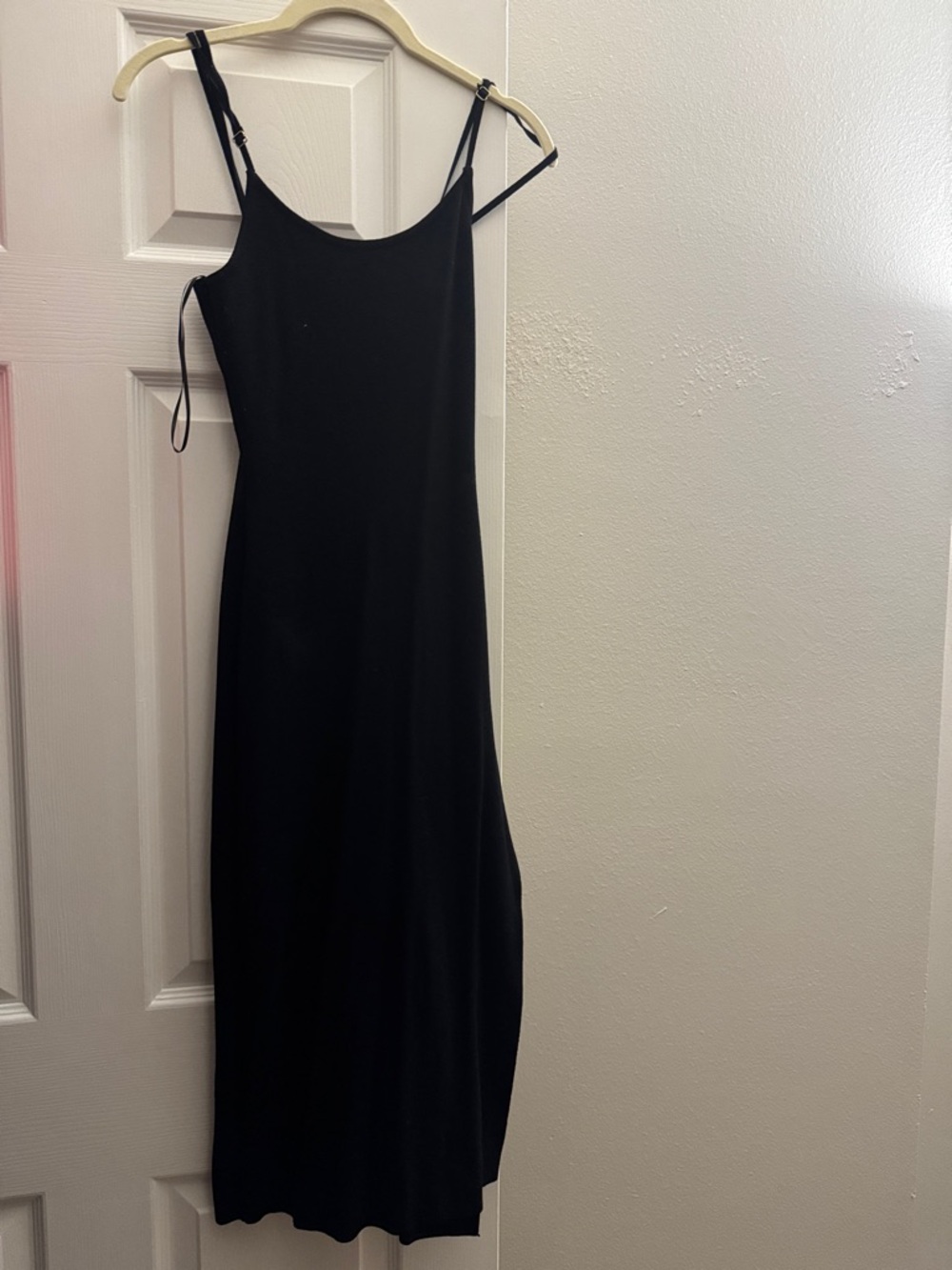 Hera Collection Black Midi Slip Dress with Adjustable Straps